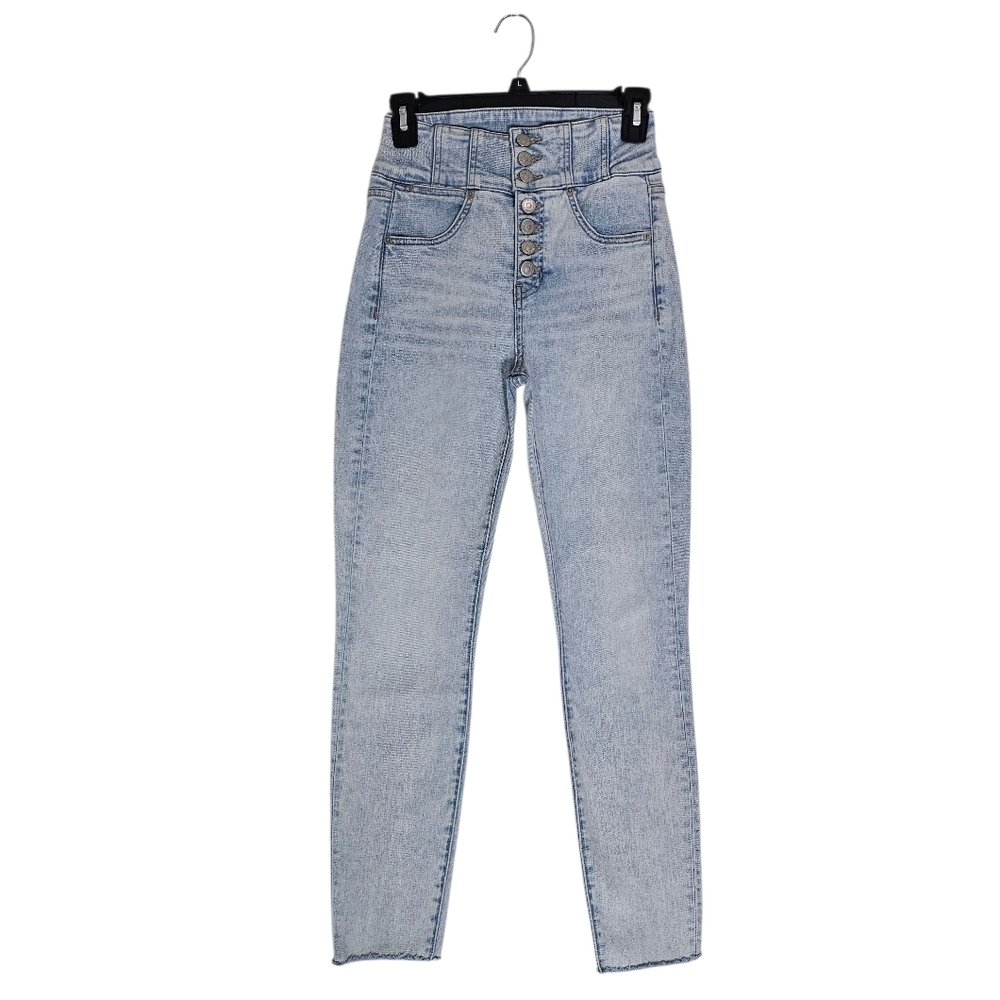 Veronica Beard Katherine Corest Extra! High‎ Rise Fray Skinny Blue Jeans 25 NWT